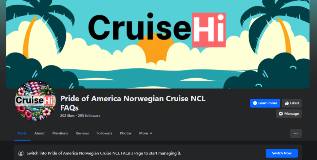 Facebook Hawaii cruise Page
