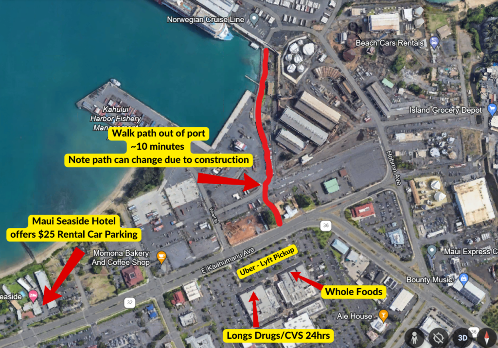 Car Rental Parking: Maui Seaside Hotel