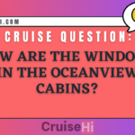 How are the windows in the Oceanview cabins?