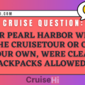 For Pearl Harbor with the cruisetour or on your own, are clear backpacks allowed?