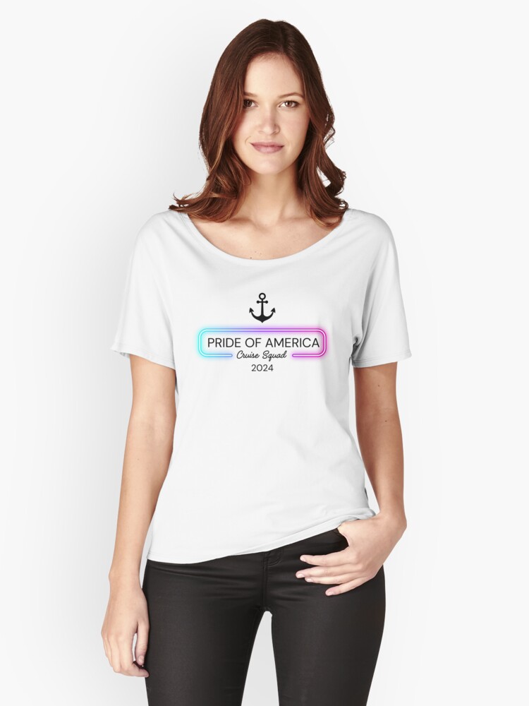 Neon Pride of America Cruise Squad 2024 - black text