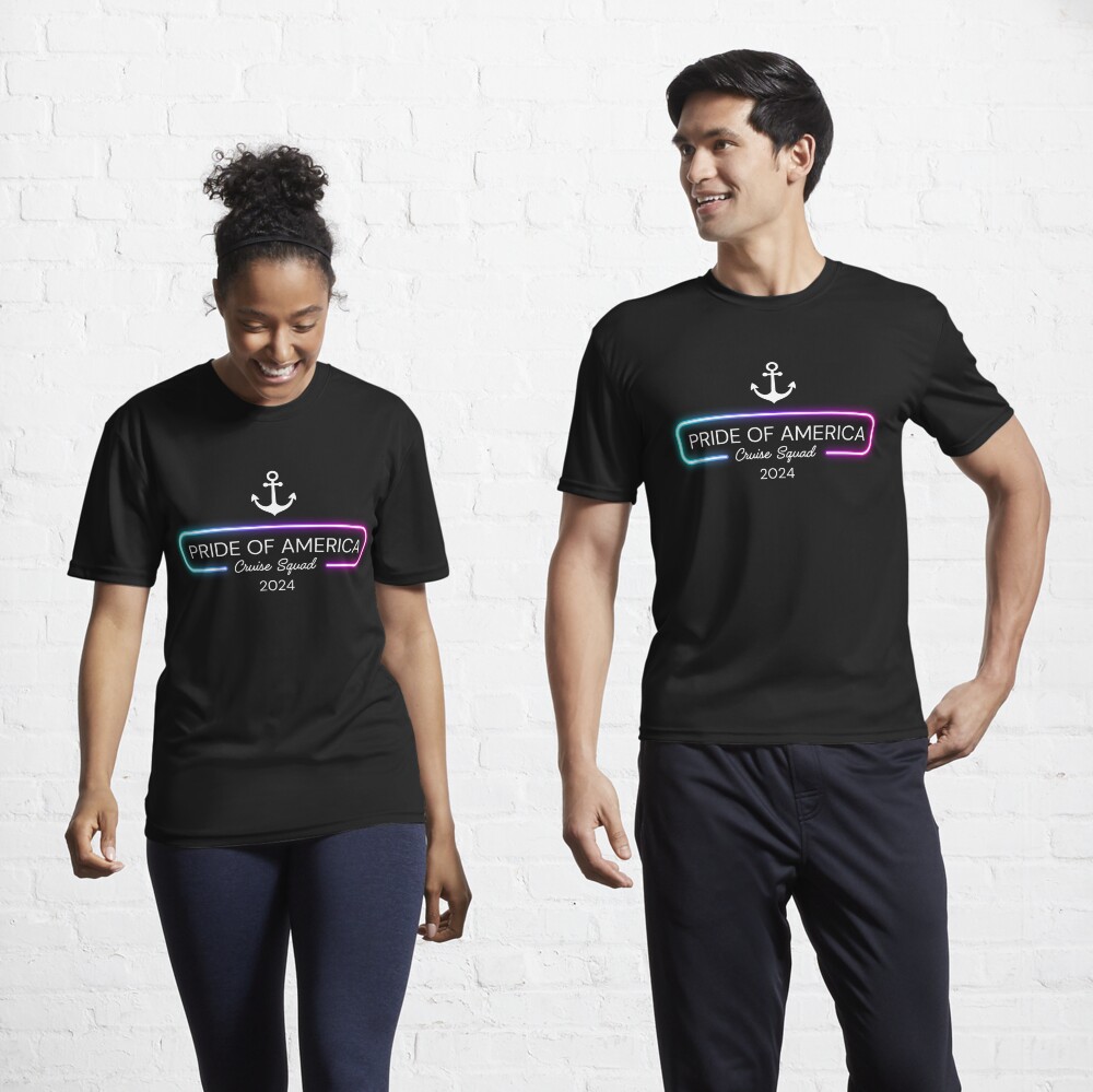 Neon Pride of America Cruise Squad 2024 - White Text