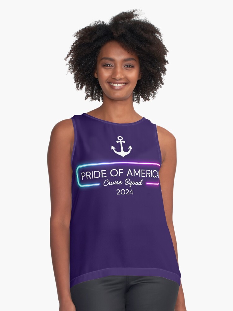 Neon Pride of America Cruise Squad 2024 - White Text